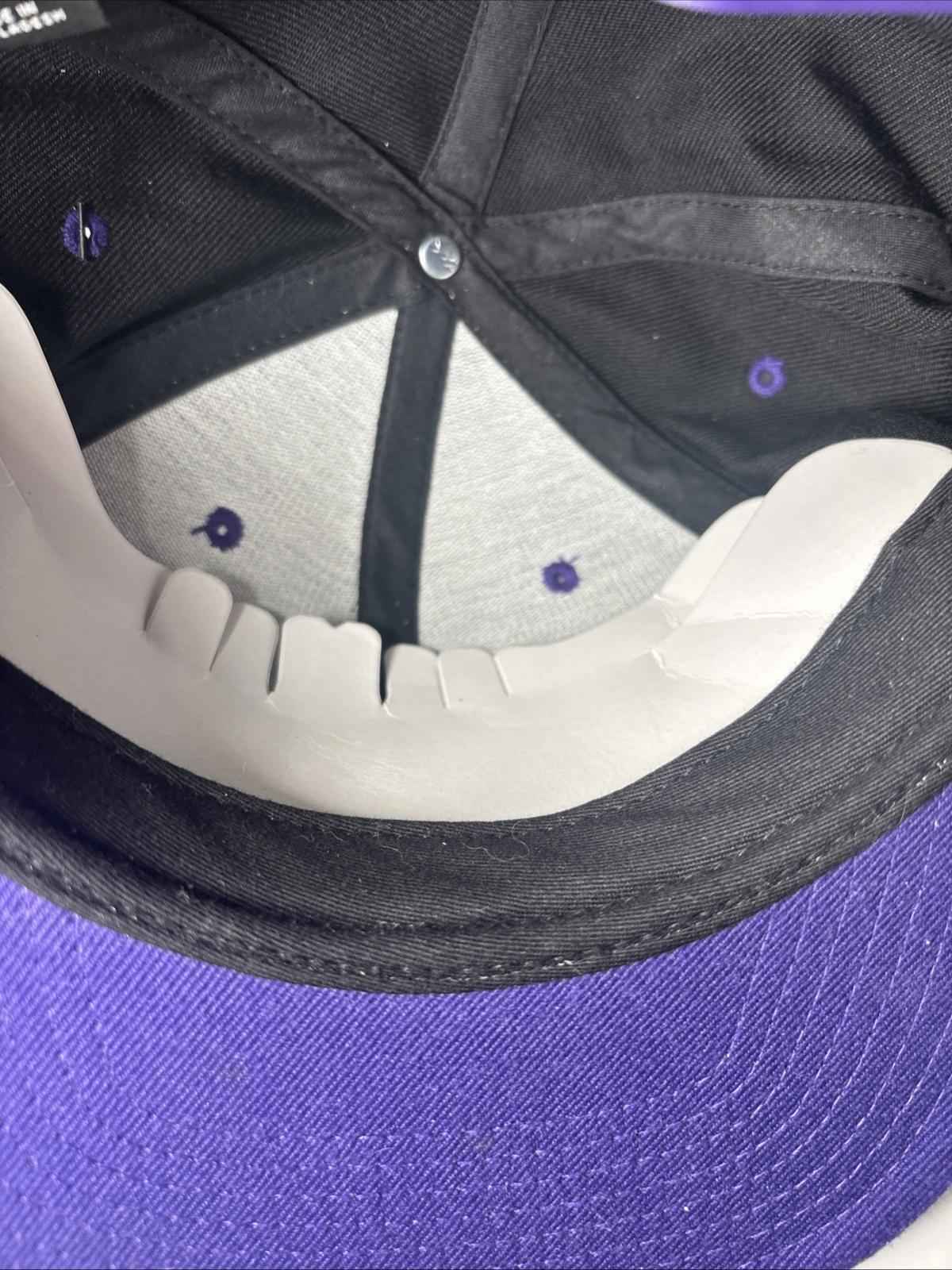 Global Kulture Black Purple Ball Cap Hat Snapback Baseball BNWT