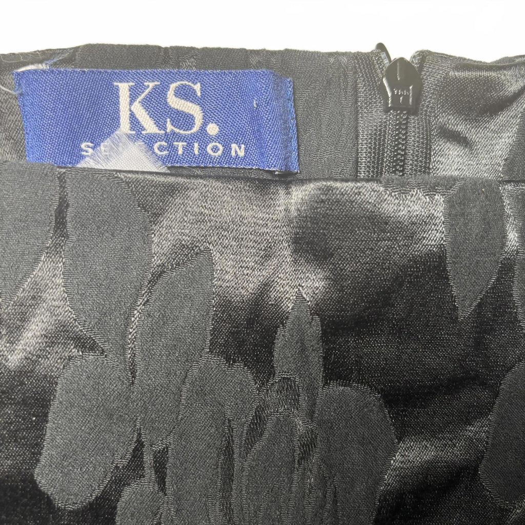 KS Selection Black Floral Jacquard Pencil Skirt Size M - Come Sell Nearly Anything