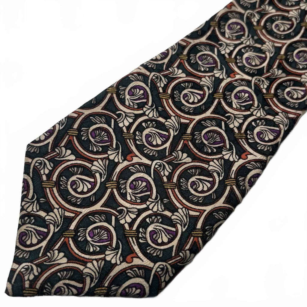 John & Lois Men's Tie with Ornate Pattern