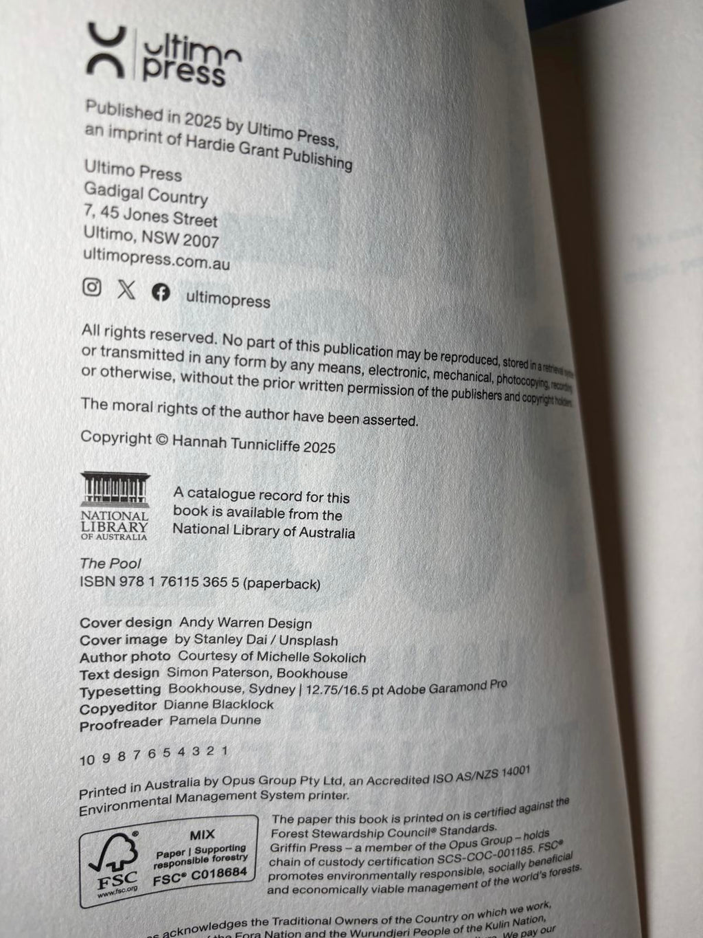 The Pool by Hannah Tunnicliffe - Mystery & Thriller Book