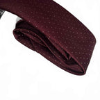 Pierre Cardin Burgundy Polka Dot Men's Trump Tie