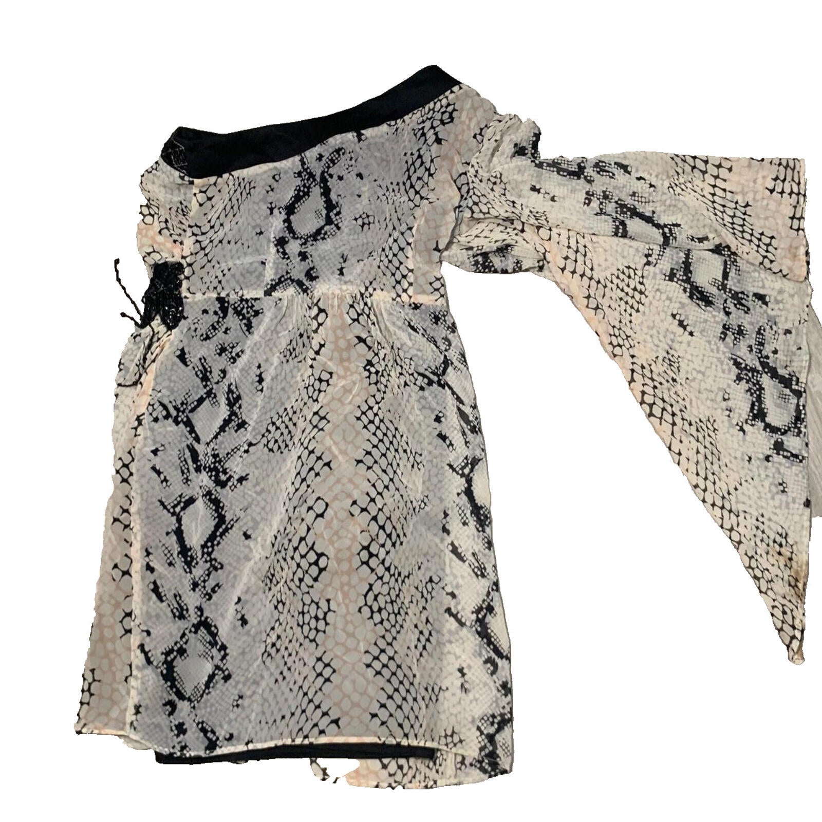 Martini Women's Size XL Snake Print Dress with Beaded Detail VTG - Come Sell Nearly Anything