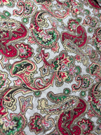 Women's Casual Wide-Leg Pants with Paisley Print and Stretch Waistband - Come Sell Nearly Anything