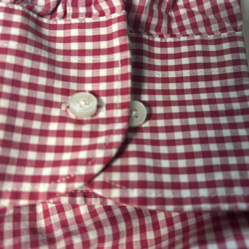 Van Heusen Classic Fit Men's Dress Shirt Size 42 Burgundy Check