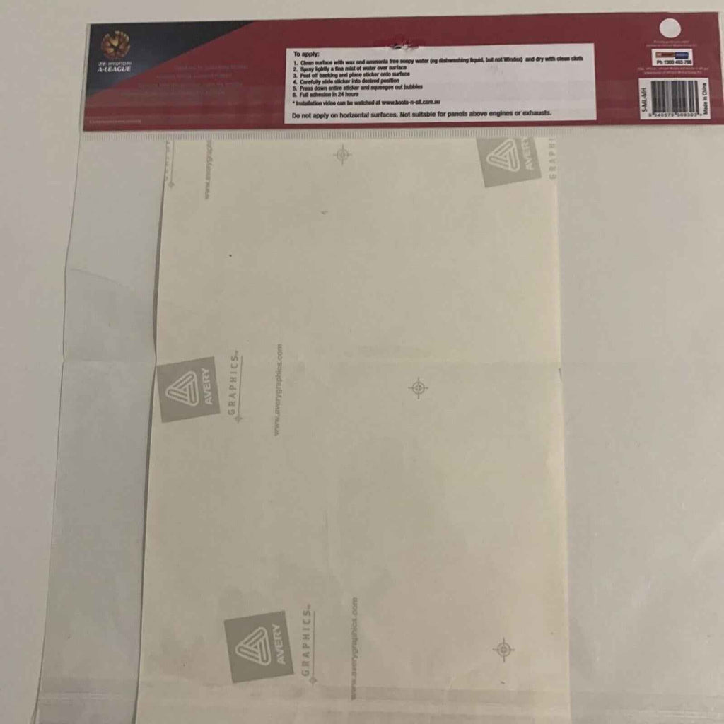 A-League Melbourne Heart Mega Supersized Logo Decal Sticker. X Large 25cm