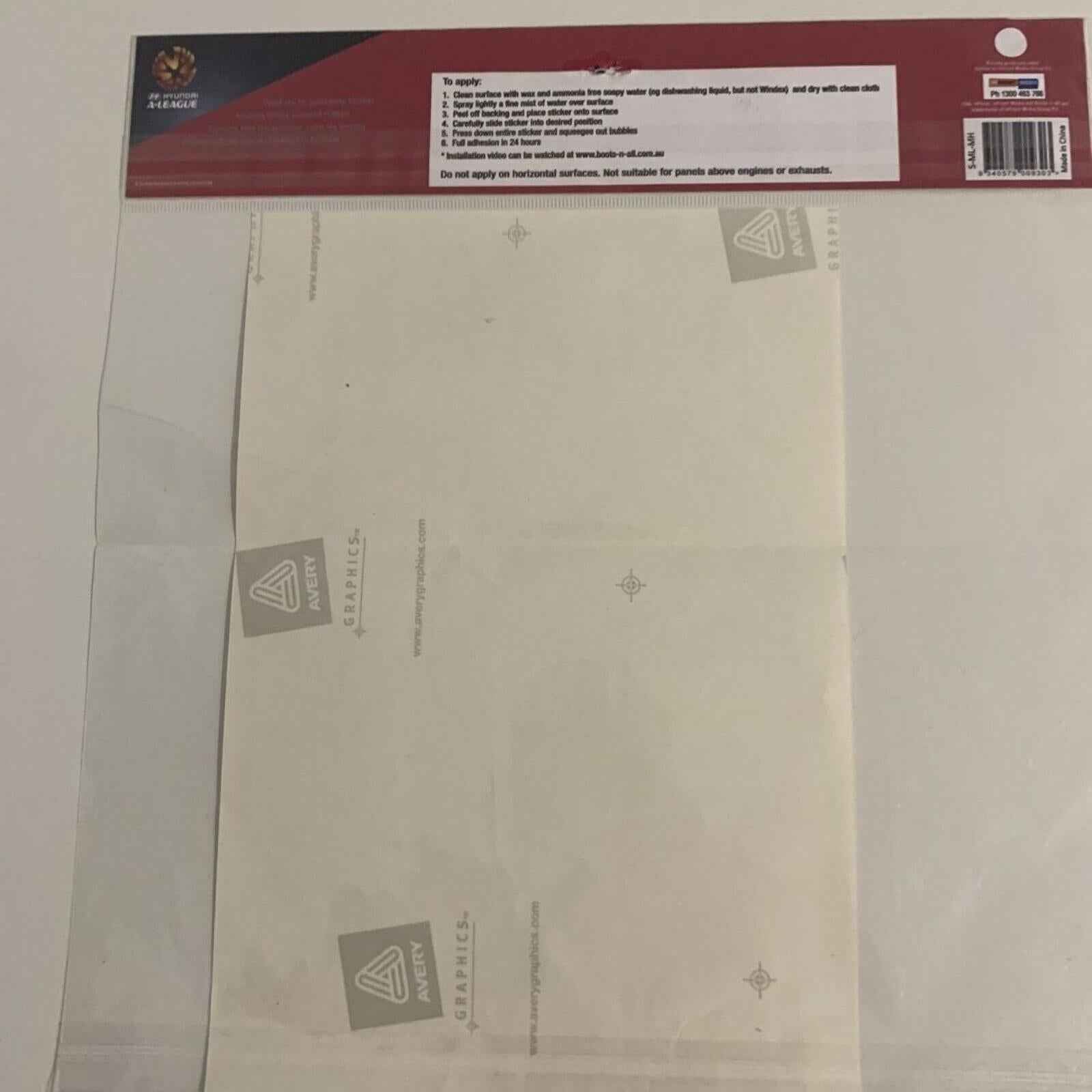 A-League Melbourne Heart Mega Supersized Logo Decal Sticker. X Large 25cm