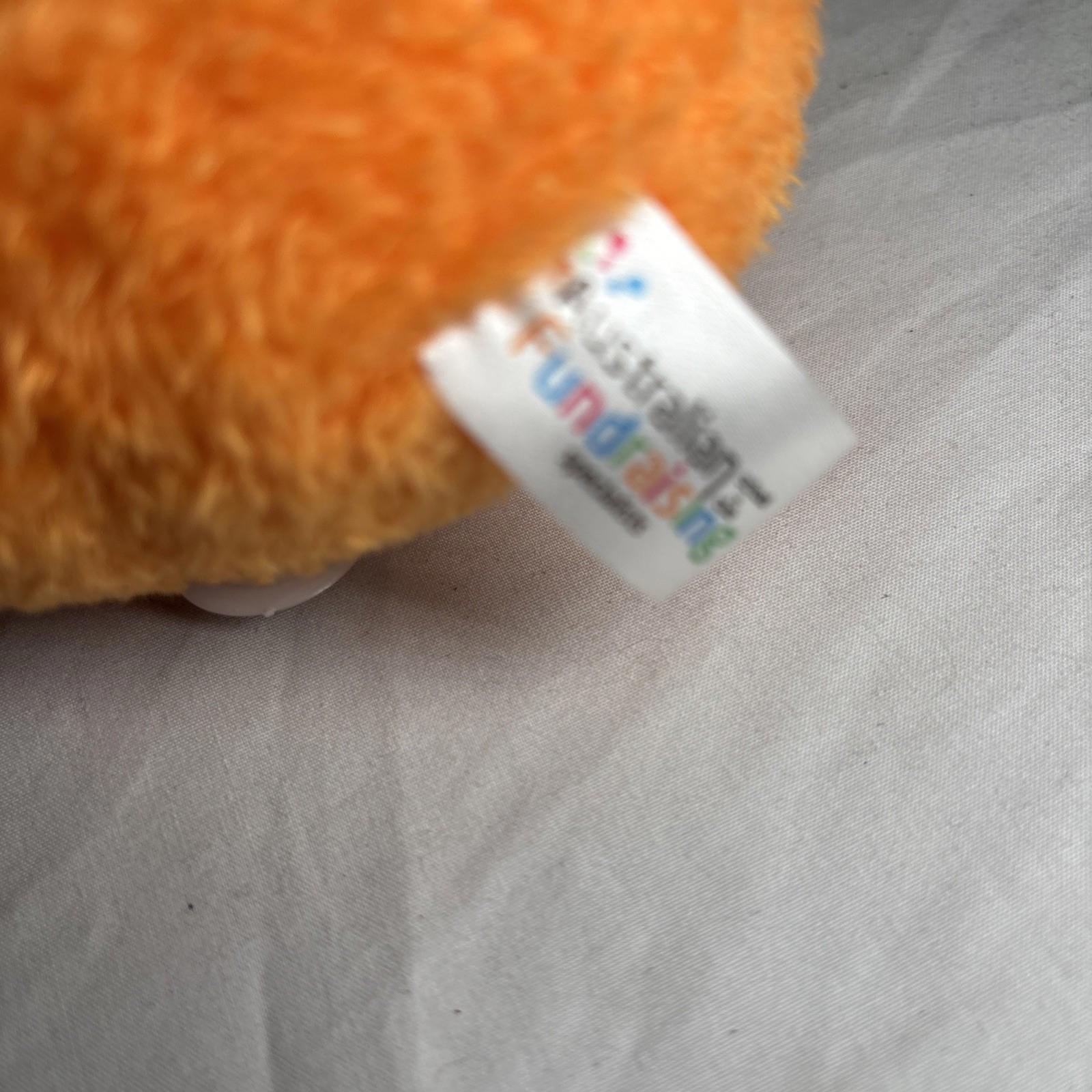 Australian Fundraising Orange Monty the Monster 4" Soft Toy Preloved