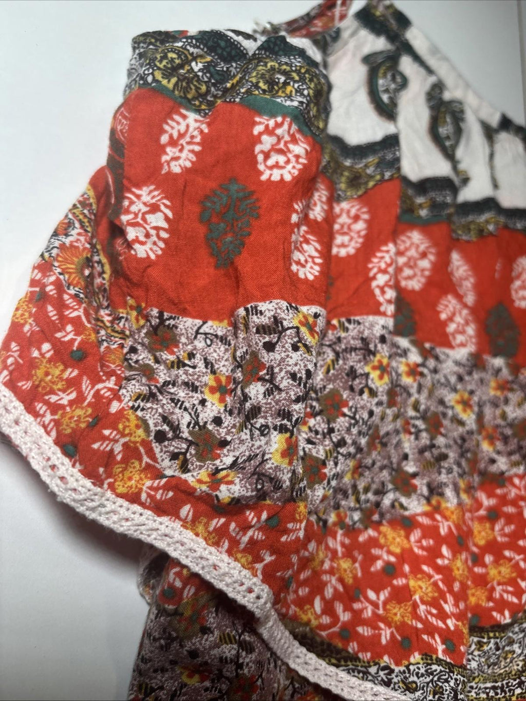 ANAP Japanese Silk Lined Stappy Bodysuit Romper Flower Design - Come Sell Nearly Anything