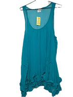 Filo S 14 Green Very Sheer Long Sleeveless Top Handkerchief Hem  BNWT - Come Sell Nearly Anything