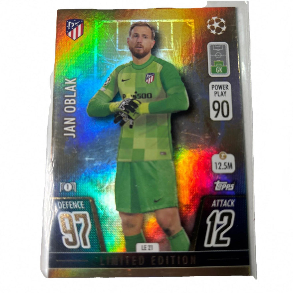 Jan Oblak 2021-22 Match Attax UEFA Champs Europa Limited Edition Gold #LE21