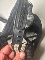 Rickos Black Mesh Baseball Cap Chicago Bulls Logo