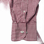 Van Heusen Classic Fit Men's Dress Shirt Size 42 Burgundy Check