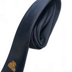 Rodney Navy Blue Club & Souvenir Tie with Gold Stripe and Emblem