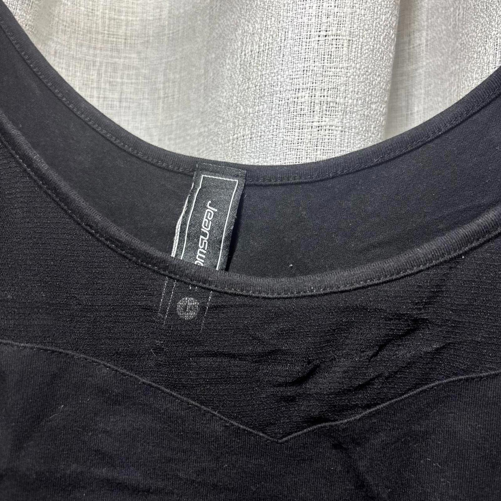 Black bodysuit Large JeansWest sheer sleeves and back, zipper at the back - Come Sell Nearly Anything