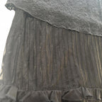 Vicky Vale Black Pleated Layered Skirt Size 8 Vintage Y2K Goth Summer