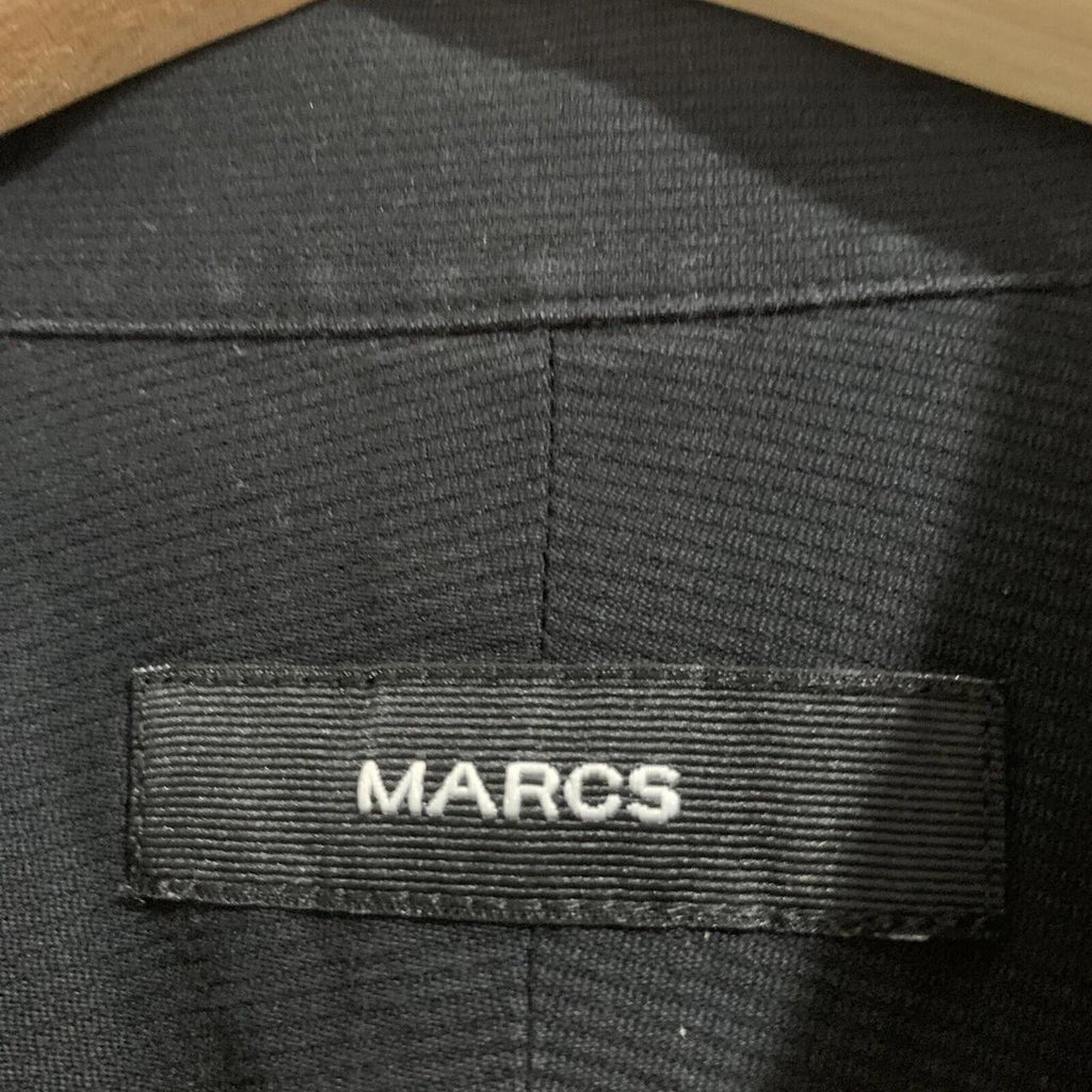 Marcs Shirt Mens M Black Longsleeve Button Up Cotton Black European Fabric - Come Sell Nearly Anything