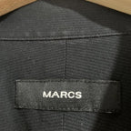 Marcs Shirt Mens M Black Longsleeve Button Up Cotton Black European Fabric - Come Sell Nearly Anything