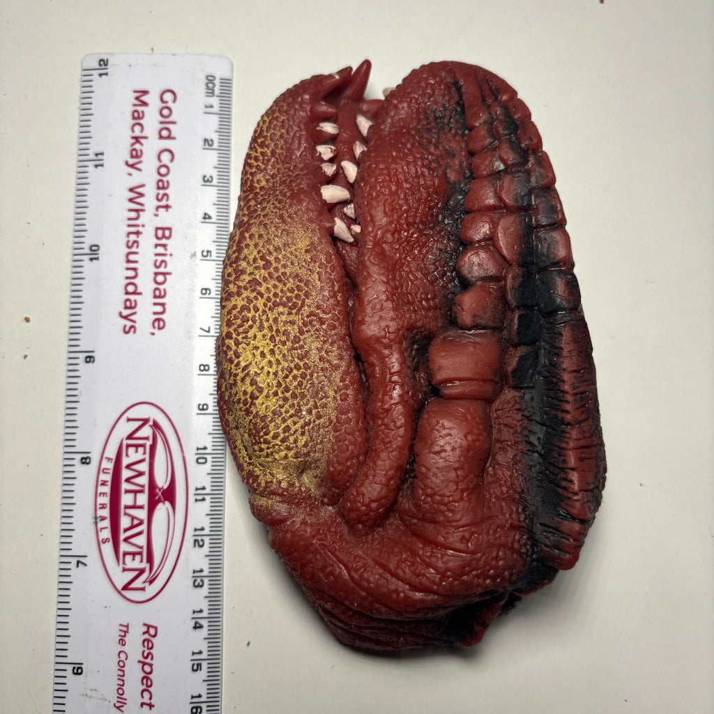 T-Rex Dragon Puppet Hand Rubber Realistic Textured Foluck 5.5 Inch