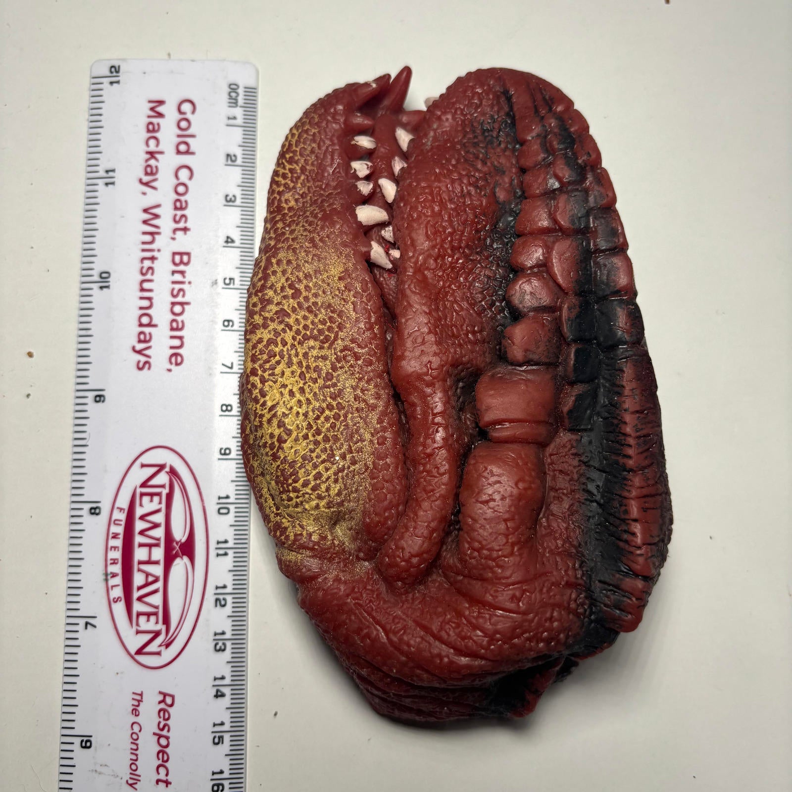 T-Rex Dragon Puppet Hand Rubber Realistic Textured Foluck 5.5 Inch