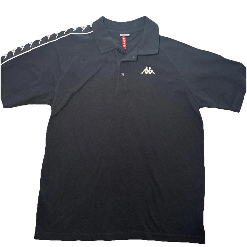 Kappa Men's Polo Shirt Black Size XL Y2K Streetwear Sport Casual