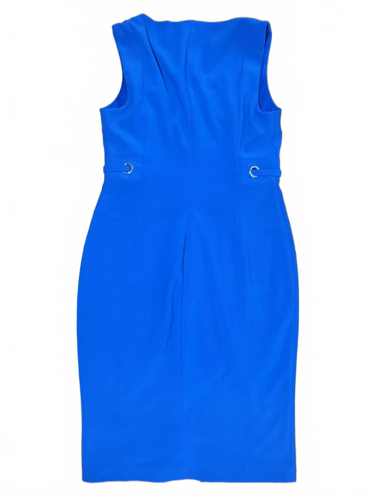 Portmans Blue Sleeveless Zip-Front Dress Size 16 - Come Sell Nearly Anything