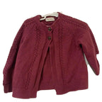 Lacey Lane 2 button jacket Maroon Knit Size 4.