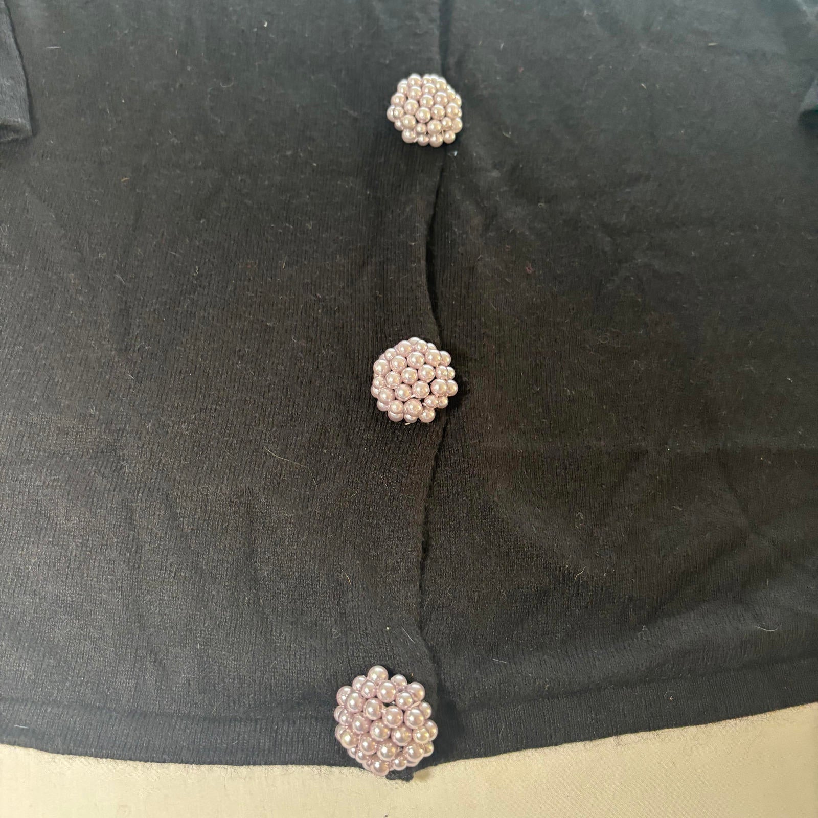 Laura Ashley XL Black Knit Cardigan with Decorative Buttons - Come Sell Nearly Anything