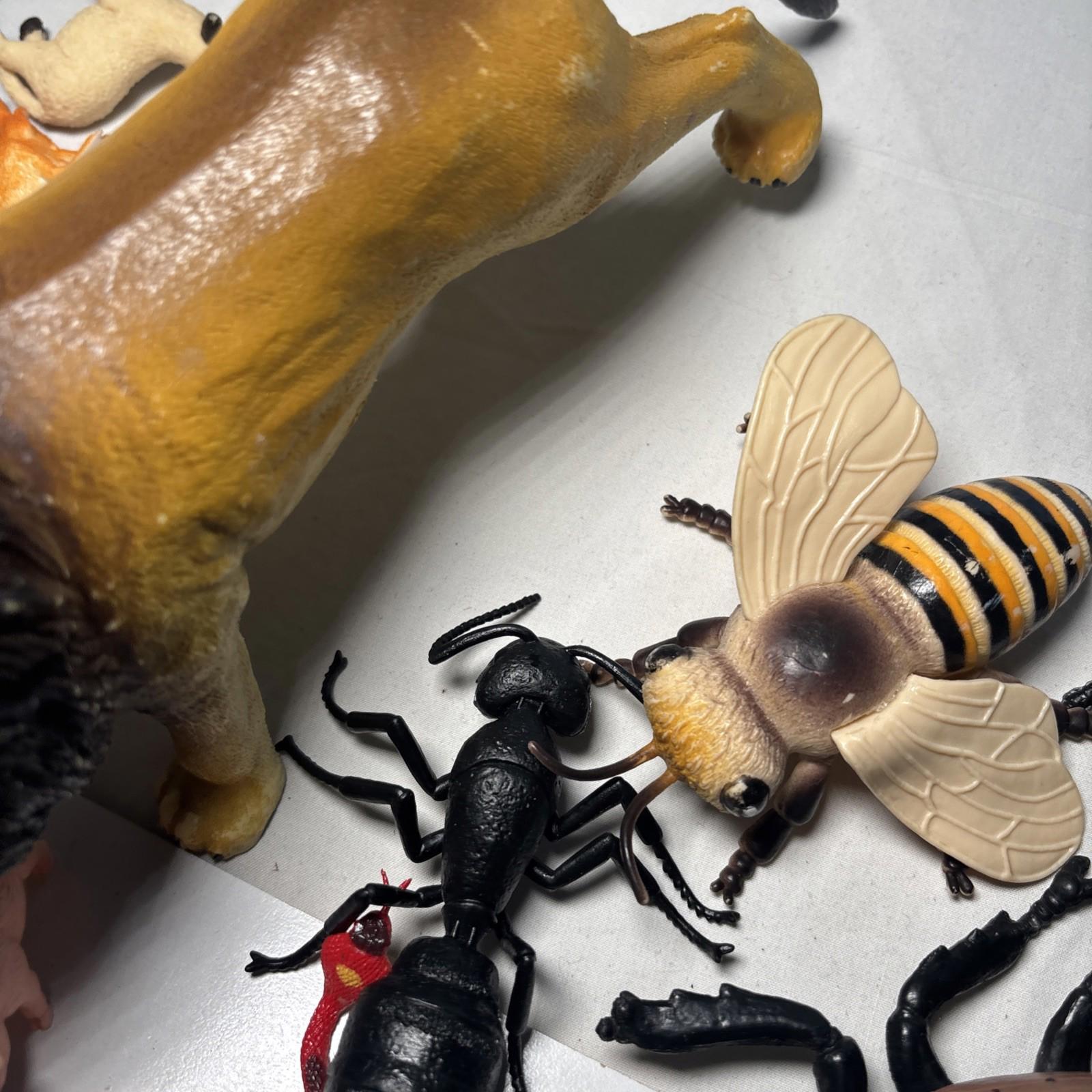 Vintage Farm Safari Domestic Wildlife Animal Bundle Plastic Toys Pretend Play