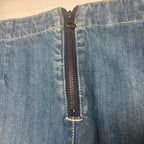 Mix Denim Skirt Size 12 Distressed Zip Back Casual #DenimSkirt #Womenswear #Size - Come Sell Nearly Anything