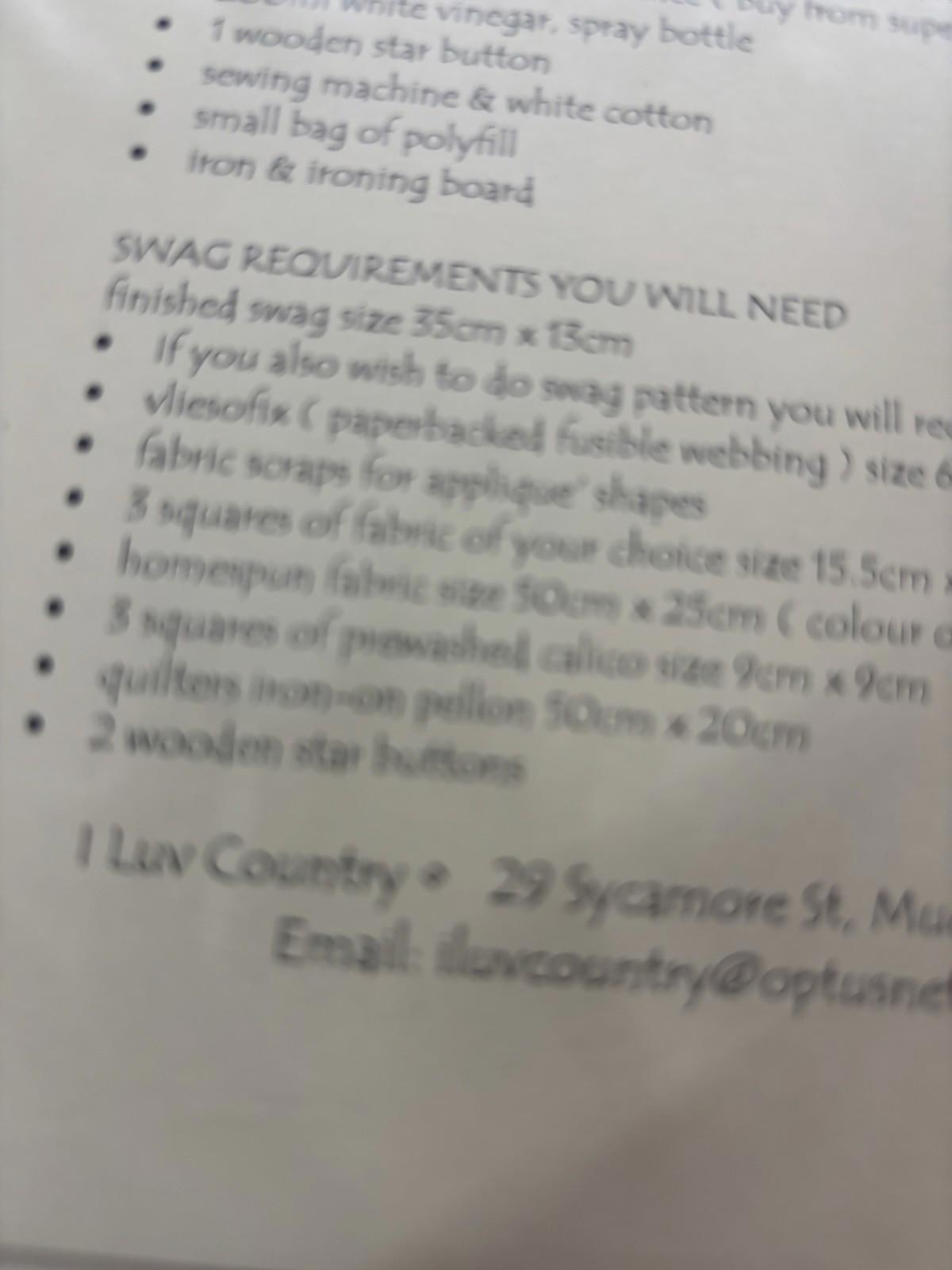 Country Blessings - I LUV Country Patchwork Cottagecore Simple Stitchery Patter - Come Sell Nearly Anything