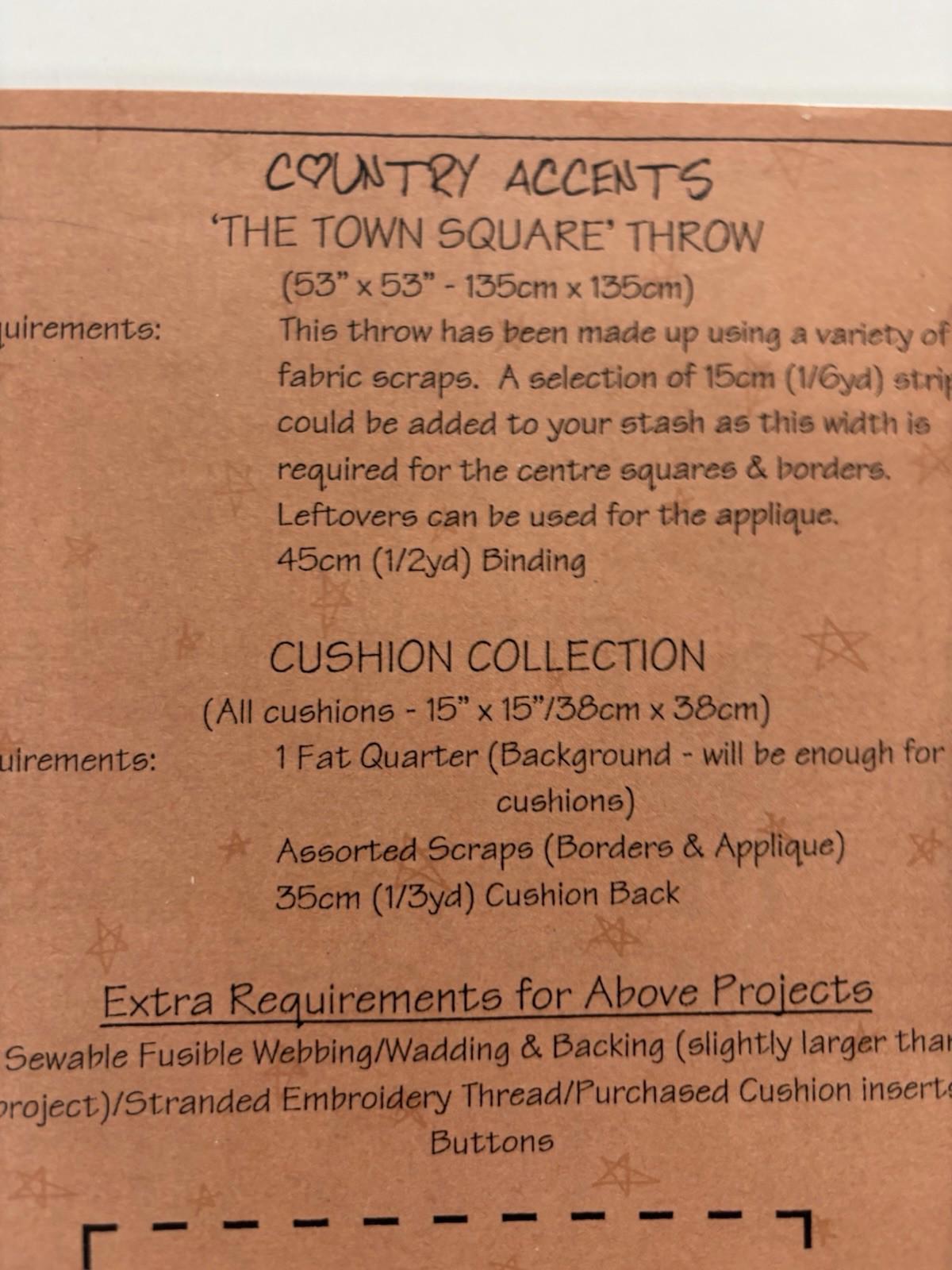 The Chook Shed - Country Accents Patchwork Wall Hanger Sew Stitch Vintage Craft - Come Sell Nearly Anything