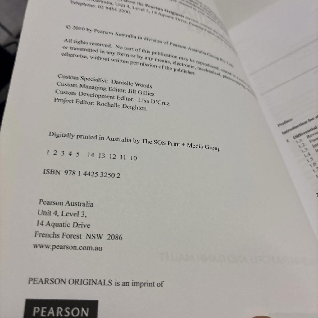 Calculus and Differential Equations (Pearson Original Edition) by Fulford (PB) - Come Sell Nearly Anything