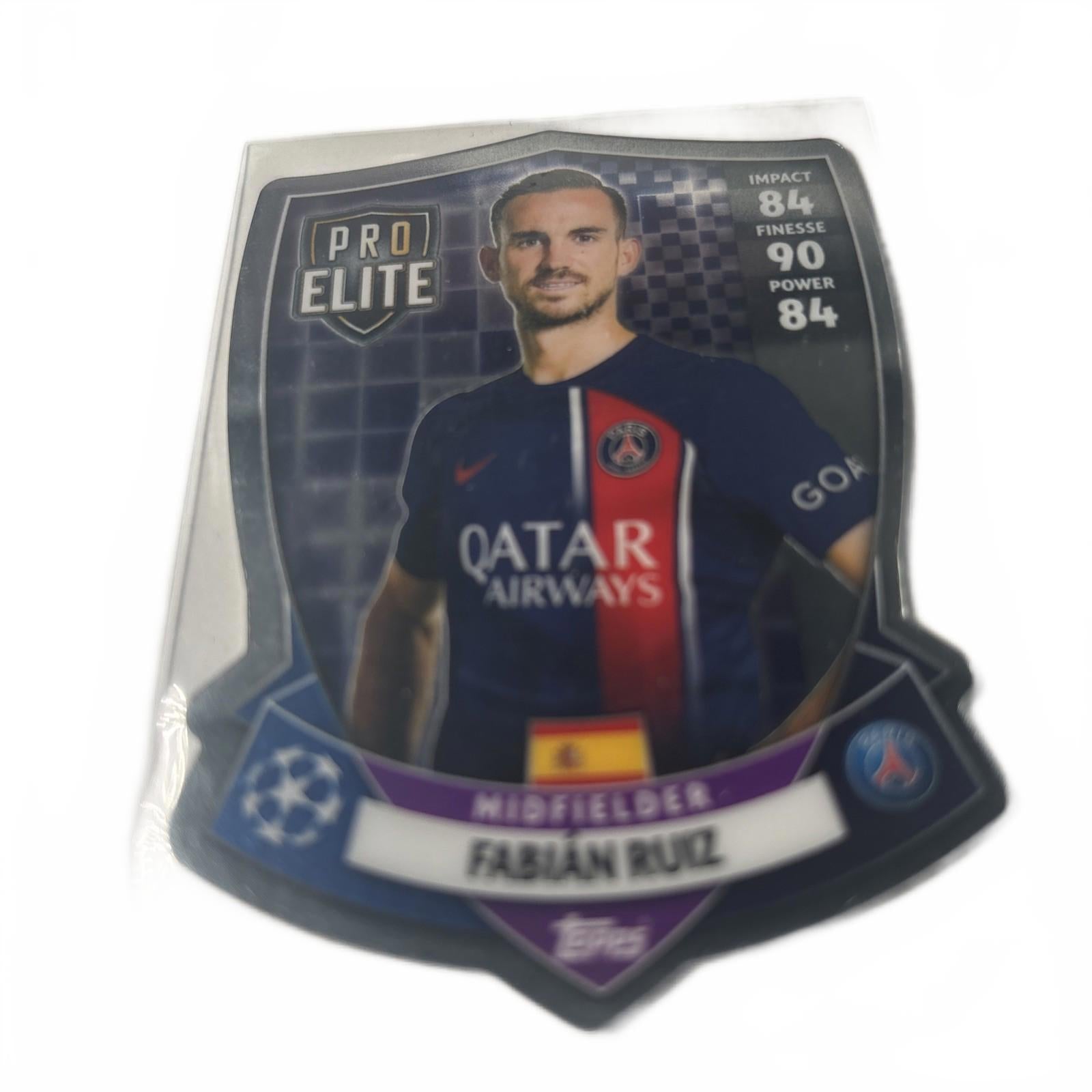 Match Attax 2023/24 UEFA Fabian Ruiz Chrome Sheild Pro Elite #SH 4 Paris