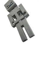 Minecraft Mini Figure Hay Series 21 1" Red Fox & Grey Skeleton Figure Mojang