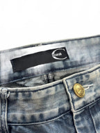 Just Cavalli Men's Straight Leg Jeans Size 31 Vintage Washed Denim Double Pocket
