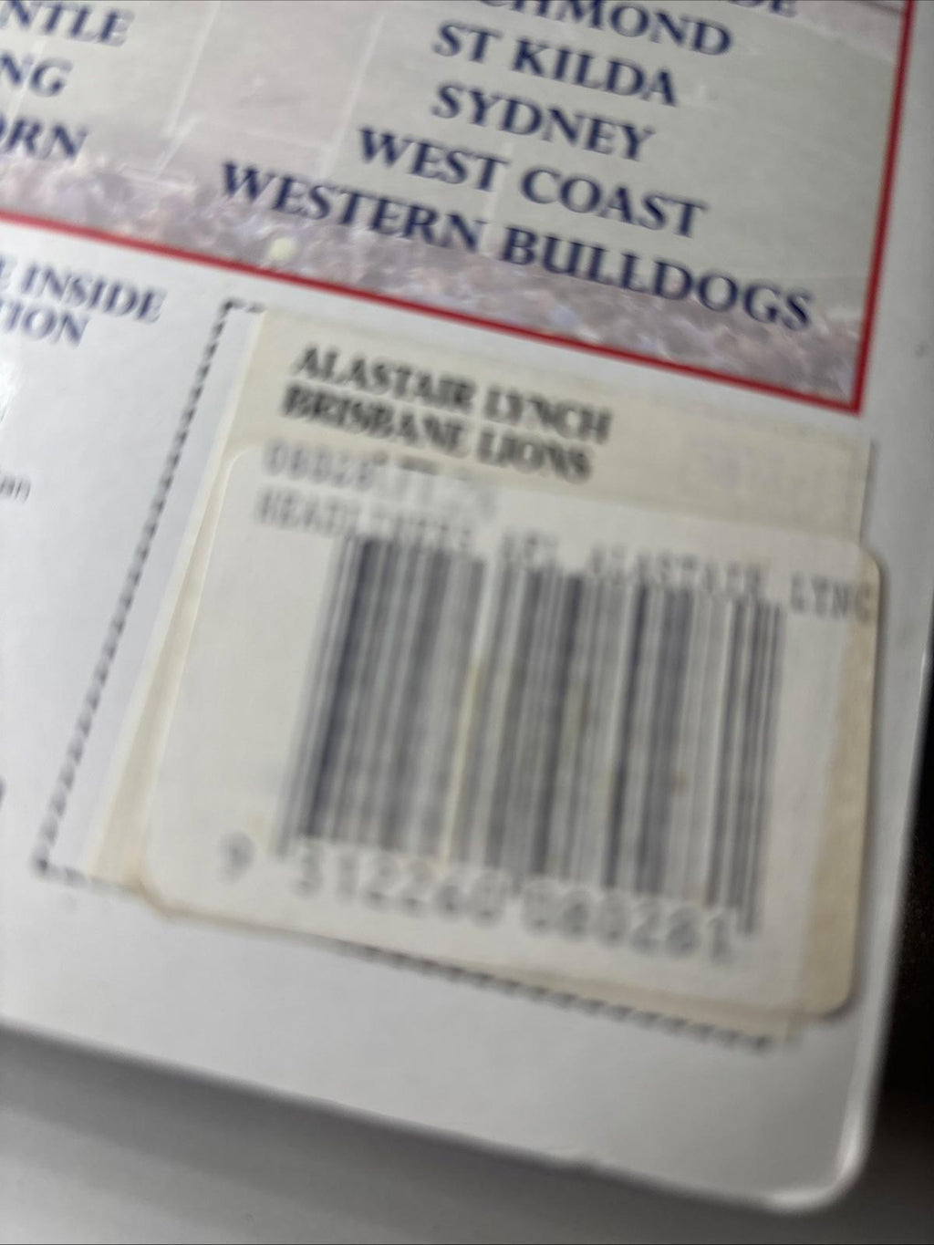 1997 Prostar AFL Headliner Figurine Alastair Lynch Brisbane Lions - Come Sell Nearly Anything