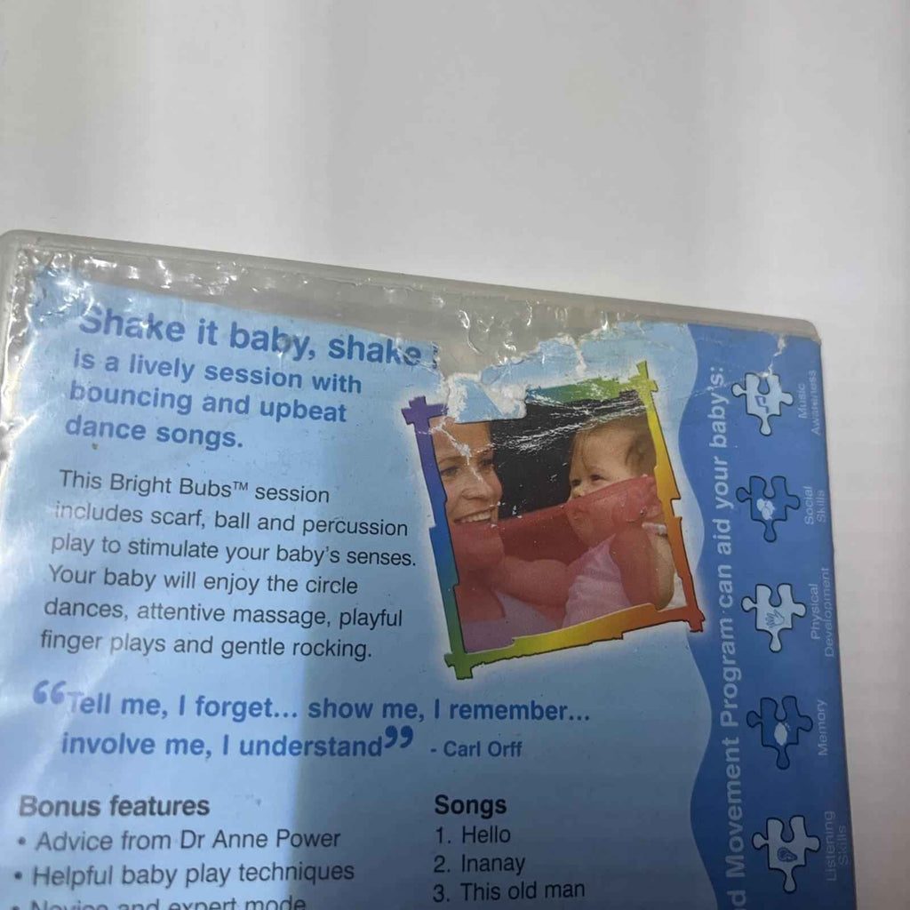 BRIGHT BUBS SHAKE IT BABY SHAKE IT DVD AGES 6 MONTHS +