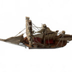 Generic Wooden Model Boat 17cm x 18cm x 3cm Nautical Decor #ModelBoat #WoodenSle