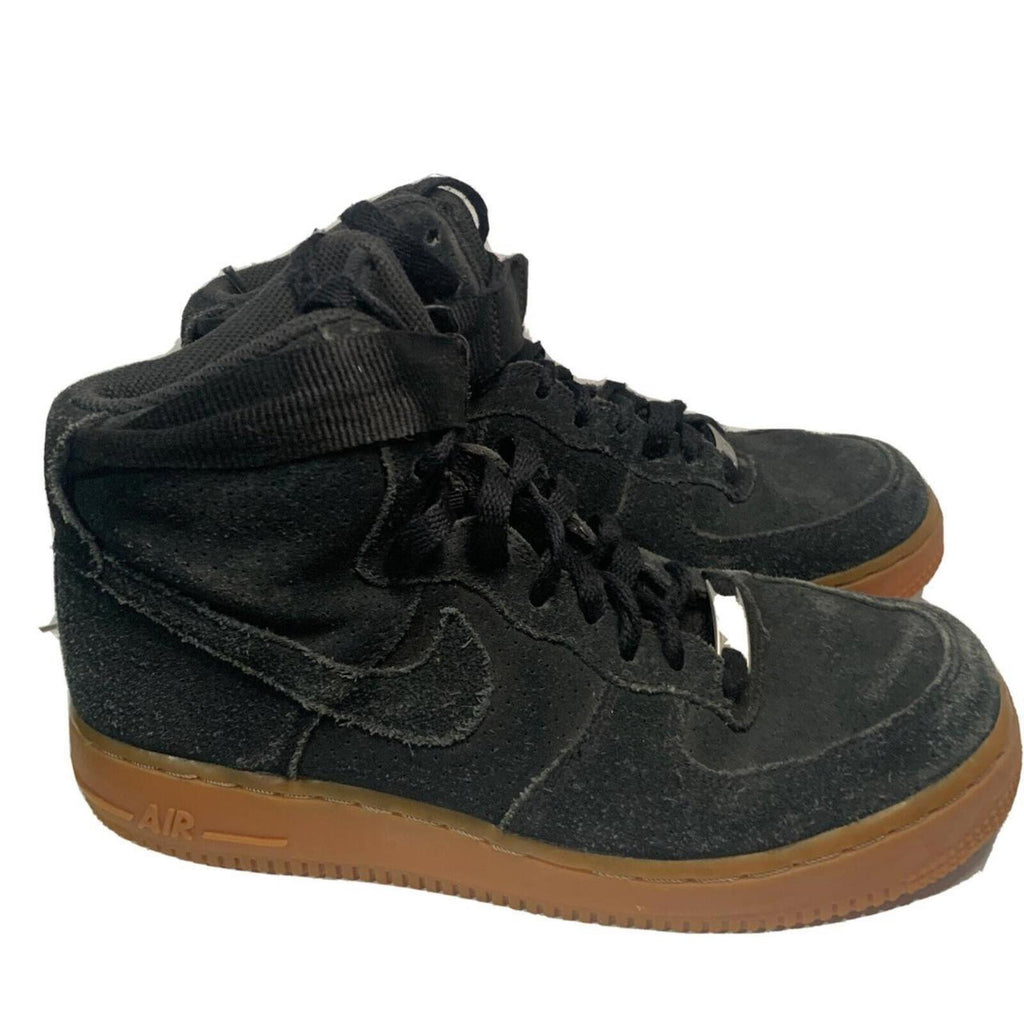 Nike Womens AF1 Air Force 1 Hi Top Black Suede Shoes 749266-001 Size US 8 UK 5.5 - Come Sell Nearly Anything