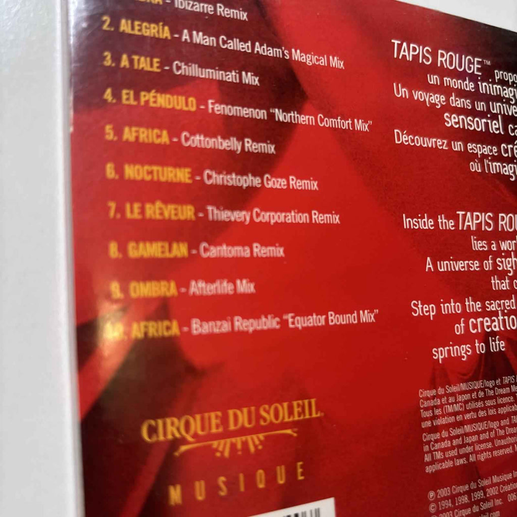 Cirque Du Soleil - Tapis Rouge: Solarium Brand New Sealed (CD 2003)