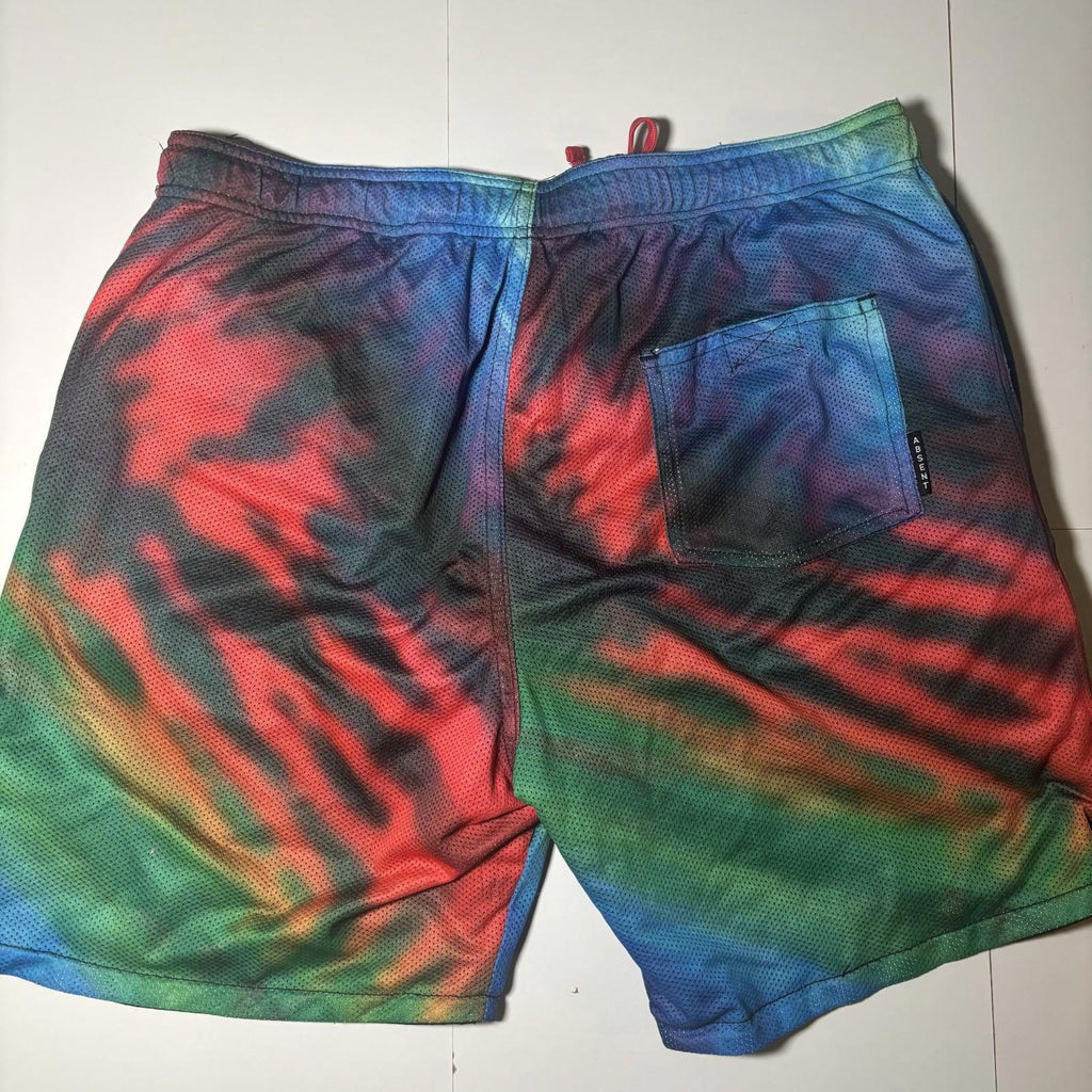 Absent Board Shorts Reverse-able Mens Sz 34 Rainbow Black Fluro Surf Skate T114 - Come Sell Nearly Anything