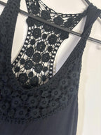 Angel Biba Black Maxi Dress Size 12 Crochet Detail #MaxiDress #AngelBiba #WomensFashion - Come Sell Nearly Anything