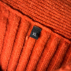 Rust Orange Ribbed Long Sleeve Dress with Fringe Details - XL - Come Sell Nearly Anything