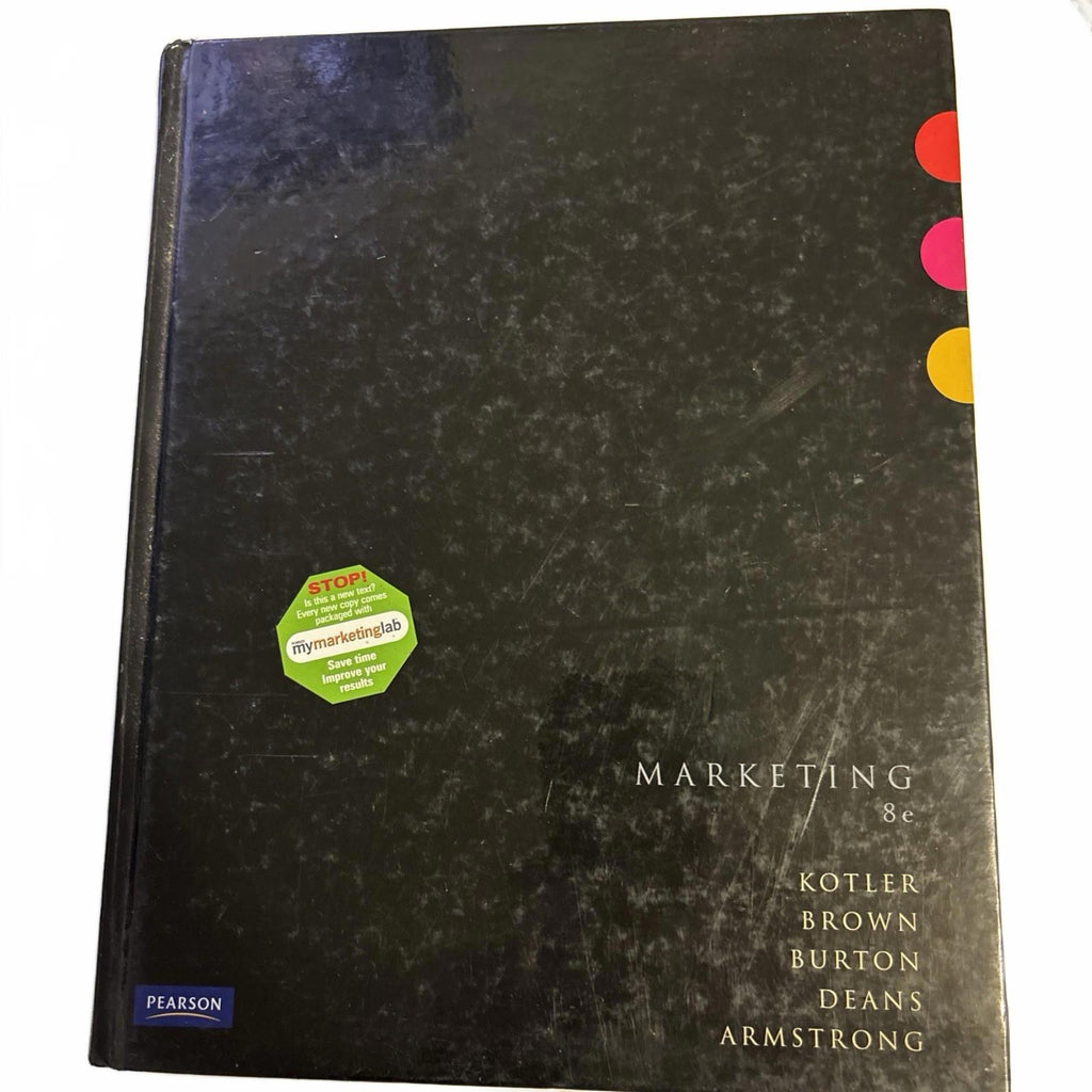 Marketing 8th Edition Kotler Brown Burton Deans Armstrong Pearson Hardcover - Come Sell Nearly Anything
