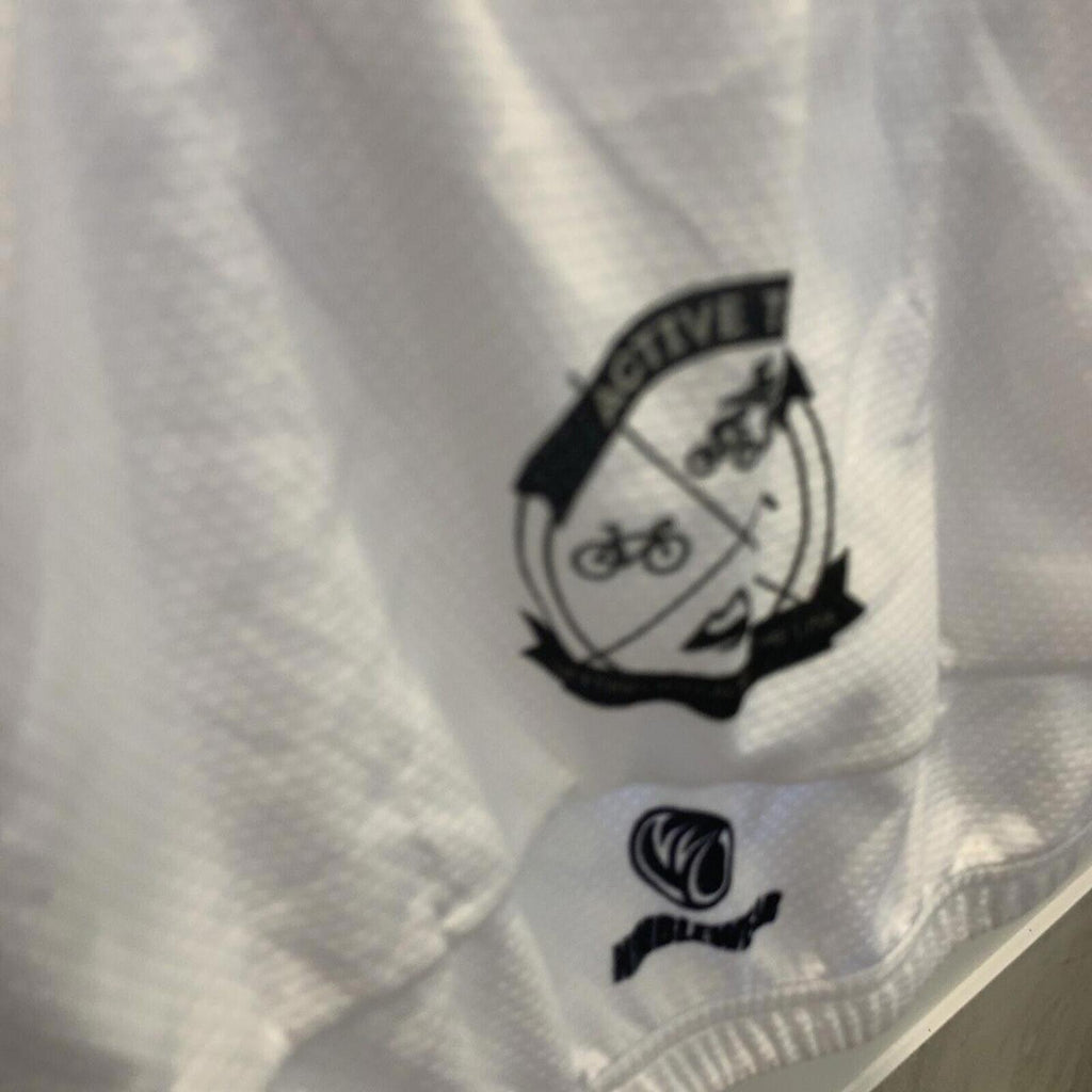 Nimble Wear Race Cut White Flight Centre Bike Shirt Size M Active Travel. T6-14 - Come Sell Nearly Anything