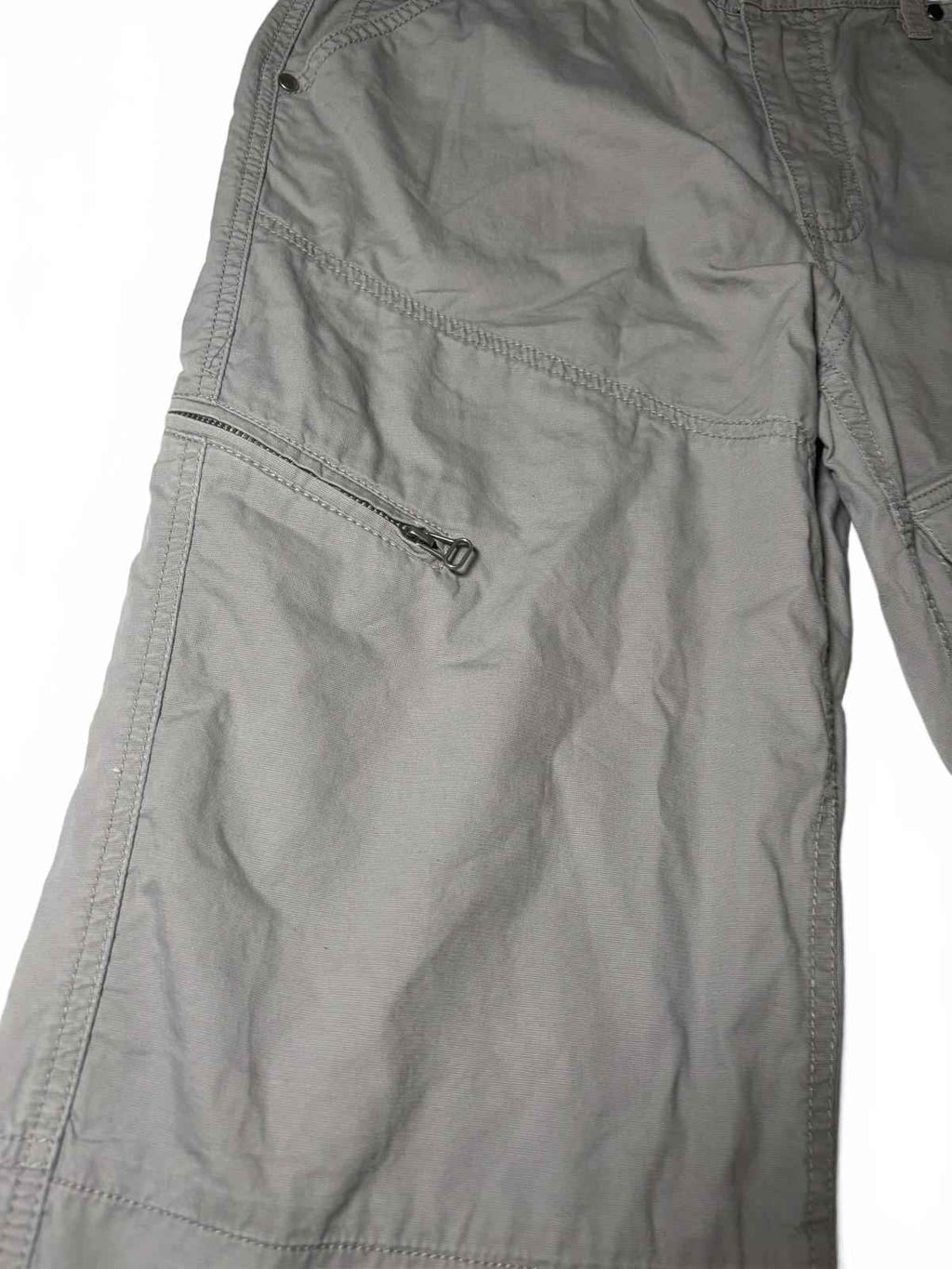 Yishion Men's Cargo Pants Size 35 Beige Cotton Casual Workwear