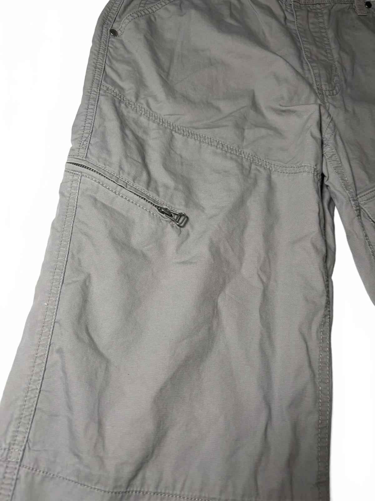 Yishion Men's Cargo Pants Size 35 Beige Cotton Casual Workwear