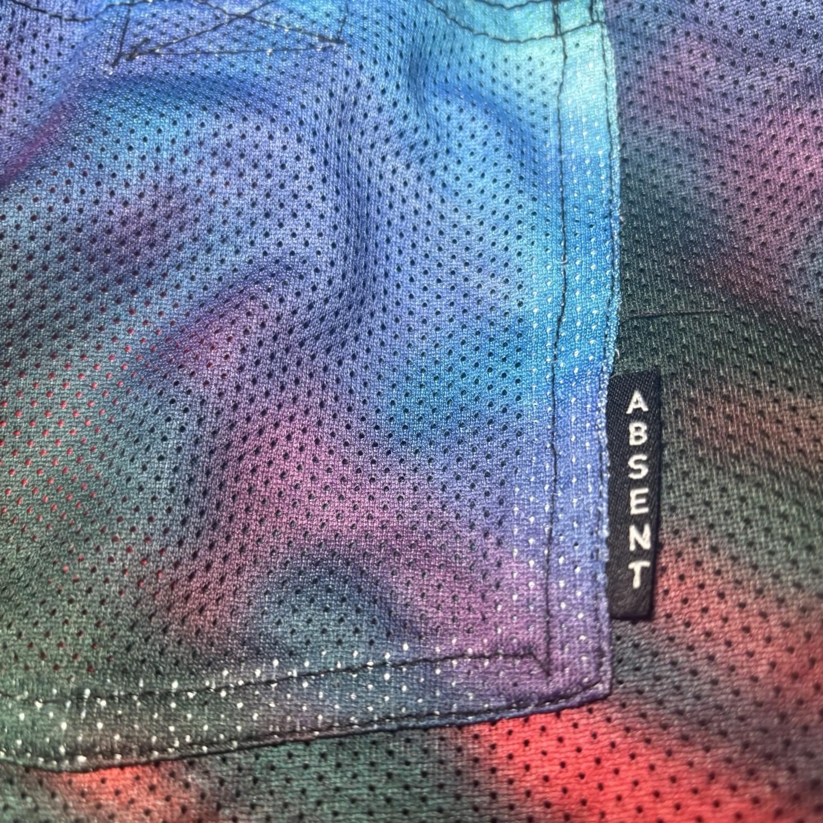 Absent Board Shorts Reverse-able Mens Sz 34 Rainbow Black Fluro Surf Skate T114 - Come Sell Nearly Anything