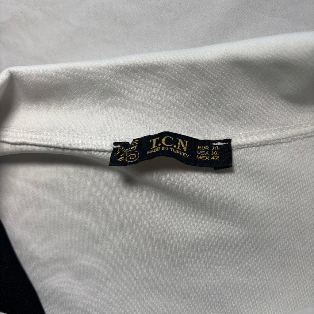 T.C.N Women's Long Sleeve Button-Down Dress Shirt - Black & White Colorblock, XL - Come Sell Nearly Anything