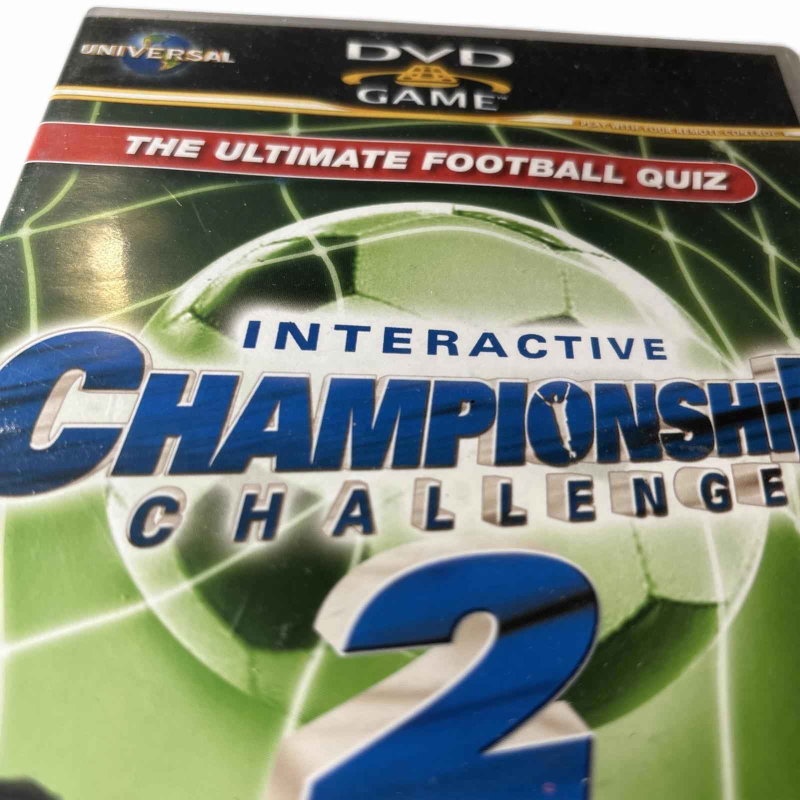 Interactive Championship Challenge 2 [DVD] Martin Tyler Football Soccer Game Tri